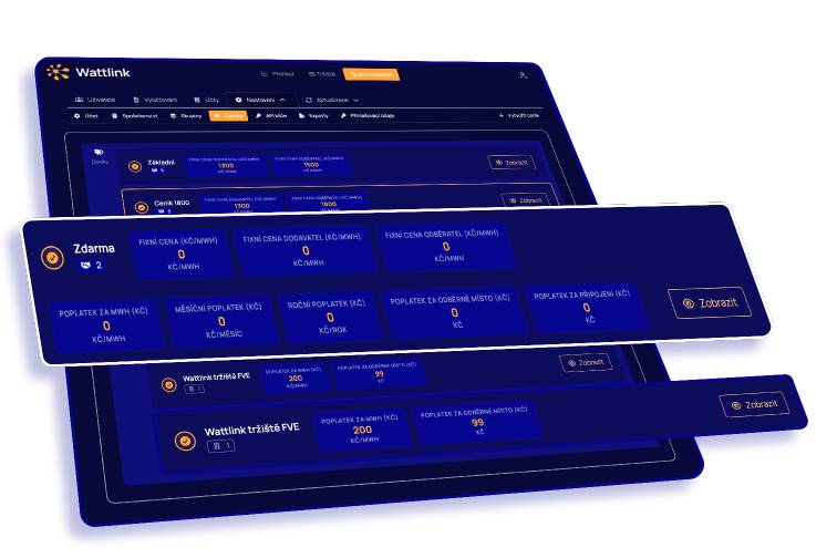 Ceníky komunitní energetiky Wattlink
